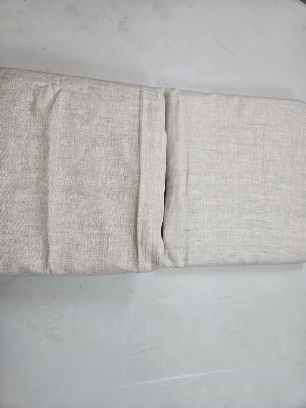 QUINCE Set Of 2 48x96 European Linen Curtains Flax 0053
